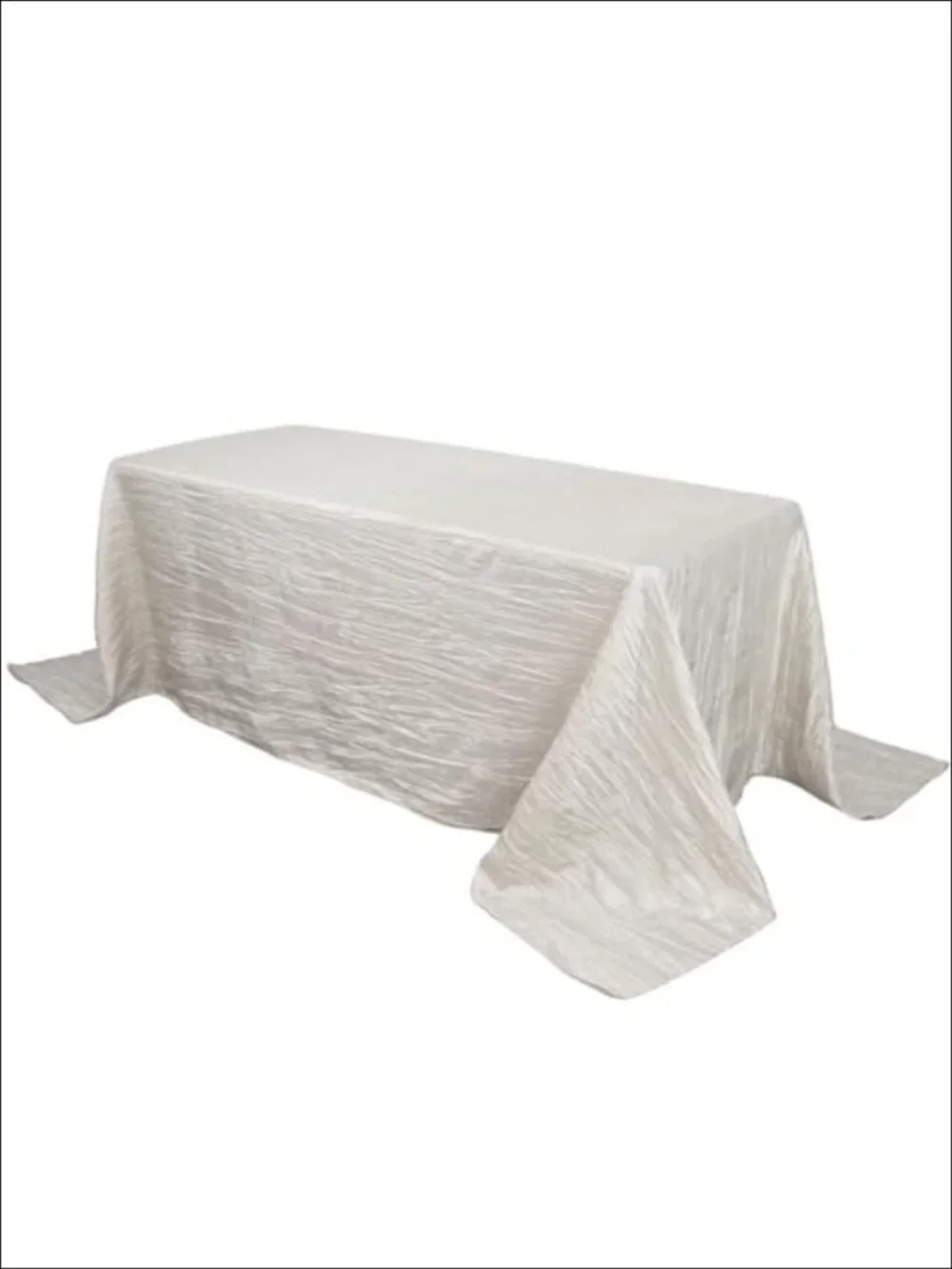 Crinkle Taffeta Tablecloth 90x156 Rectangular for Wedding